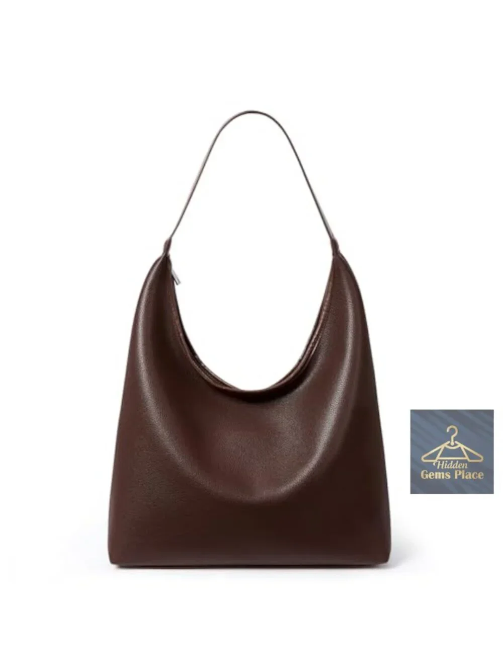 Large Hobo Bag, Soft Vegan Leather Shoulder Tote with Zipper, Multiple Pockets,
